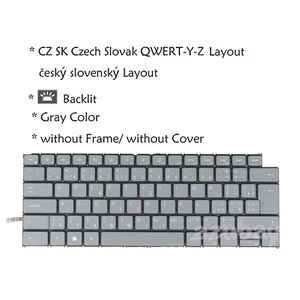Czech Slovak Keyboard For DELL Inspiron 5410 2in1, 7415 2in1, 7420 2in1 Backlit - Picture 1 of 7