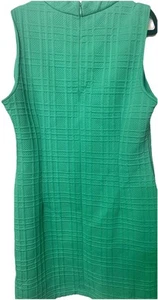 Sharagano Sleeveless Green Waffle Print Textured Dress, Knee-Length, Size 14 NWT - Picture 1 of 9