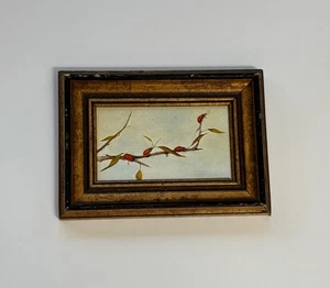 Quadro Coccinella Originale Piccolo Ramo Albero Vintage Natura Insetti - Foto 1 di 9