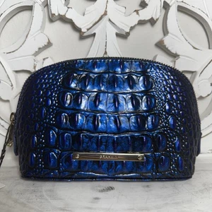 Brahmin Tina Cosmetic Pouch Neptune Melbourne Leather - Picture 1 of 6