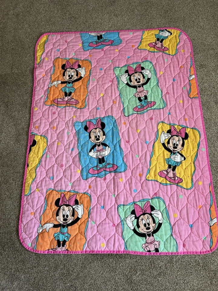 Manta Edredón Vintage Retro Dundee Disney Bailarina Minnie Mouse Rosa 42x57 Foto 1 de 4