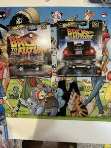2X Hot Wheels Premium Pop Culture Back To The Future Deloreon And Biffs Ford - Picture 1 of 2