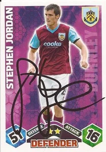 STEPHEN JORDAN SIGNED BURNLEY 2009/2010 MATCH ATTAX TRADING CARD+COA - Picture 1 of 1