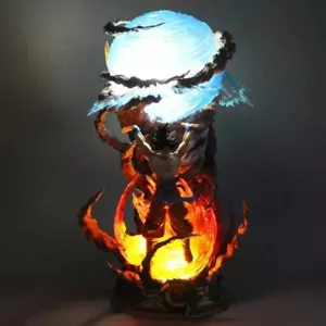 9" Dragon Ball Z Goku Son Gokou Statue Figure w/LED Lamp Genki Dama Spirit Bomb - Picture 1 of 6