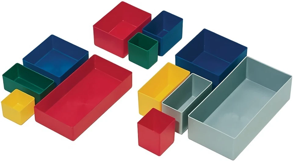 25er PACK(Stk) LA-KA-PE E40-1 ROT Einsatzkasten 198 x 99 x 40 mm rot PS für Sch