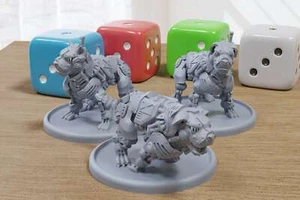 Cyber Dogo - 3D Printed Proxy Minifigures for Sci-fi Miniature Tabletop Games li - Picture 1 of 2