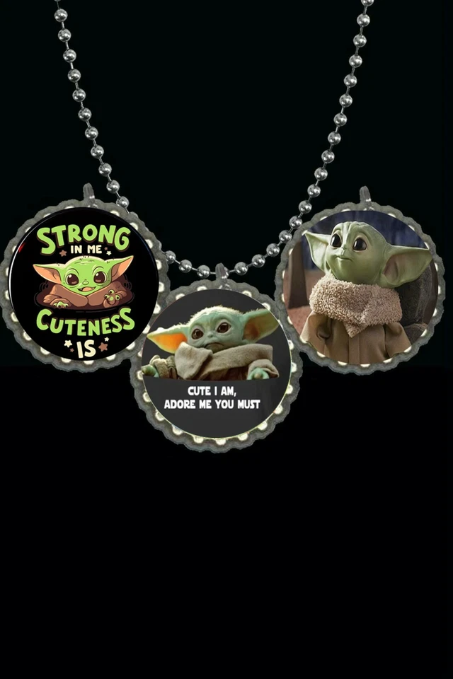 Baby Yoda Star Wars Mandalorian 3 Piezas Collar Collares Conjunto Lote Gran Regalo  Foto 1 de 1