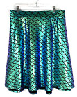 Disney Princess Little Mermaid Ariel Skirt Plus Sz 6 Scale Shiny Costume Stretch