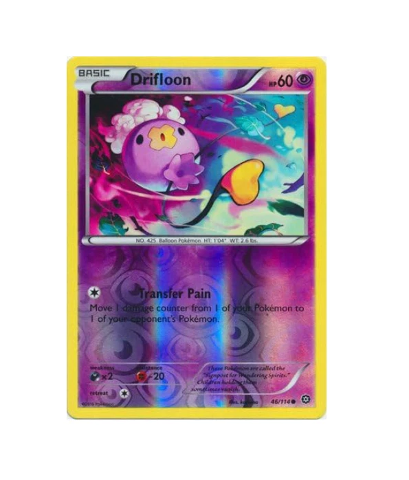 Pokemon - Drifloon - (46/114) - XY Steam Siege - Reverse Holo -  NM/M - Image 1 of 1