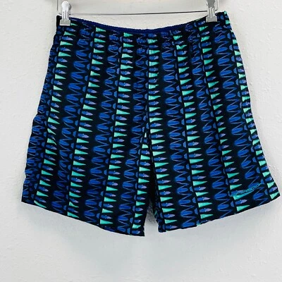 Bañador de Colección Para Hombres M Speedo Negro Púrpura Verde Tribal Nylon Pantalones Cortos Elásticos Años 90 Foto 1 de 4