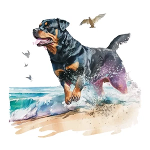 4X Pegatinas Coche Pegatinas Rottweiler Pegatinas 9X9 cm - Imagen 1 de 10