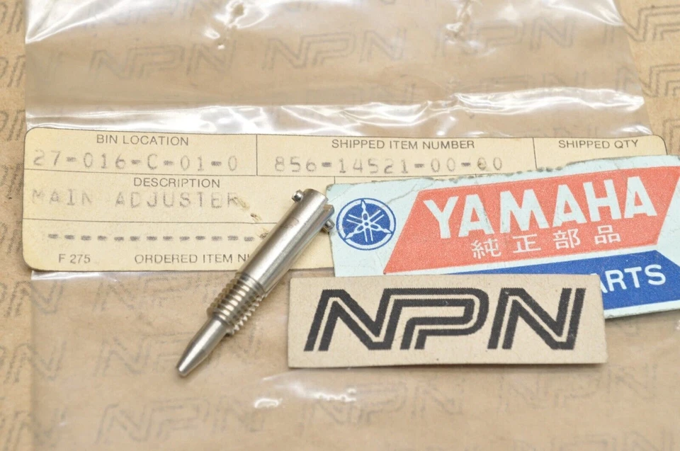 Tornillo de ajuste de carburador Yamaha GPX433 SR292 1974-75 NOS OEM 856-14521-00 Foto 1 de 1