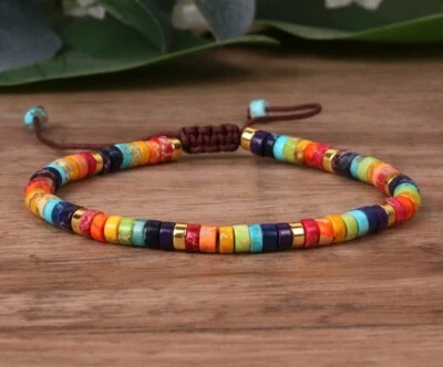 Natural Chakra Jasper Stone Dainty Bracelet Healing Gemstone Minimalist Bracelet - Image 1 of 4