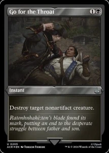 MTG - (Etched Foil) GO FOR THE THROAT - Assassin's Creed (U) - Picture 1 of 1
