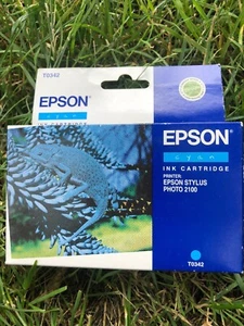 Original Cartouche Epson T0342 Cyan - POUR Epson Stylus Photo 2100 - - Imagen 1 de 2