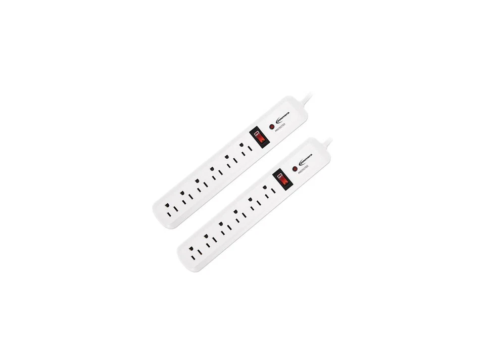 Surge Protector, 6 Outlets, 4Ft Cord, 540 Joules, 2/Pk - Image 1 of 1
