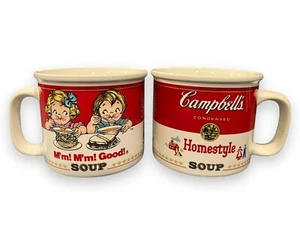 1989 Campbell's Soup Mugs 14oz Westwood Heavy Ceramic (2) VTG Homestyle M’m M’m - Picture 1 of 5
