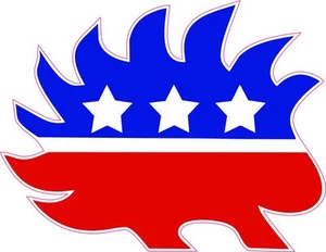 Calcomanía de vinilo de puercoespín libertario - Imagen 1 de 1