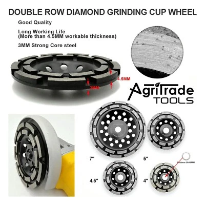 Diamond Grinding Cup Wheel Double Turbo Row - 100-180mm - Marble Brick Granite - Image 1 of 4