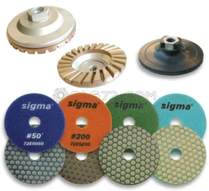 DISCHI MOLE DIAMANTATE PER LEVIGATURA LUCIDATURA A SECCO SIGMA - Picture 1 of 7
