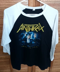 Camiseta Anthrax Among the Living XL para Hombres Camiseta Manga 3/4 Béisbol Música - Imagen 1 de 6