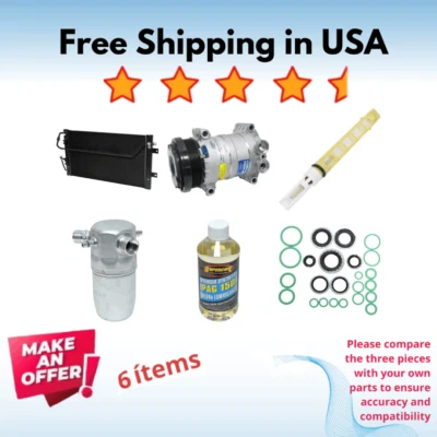 Compresor, condensador y secadores aire acondicionado apto para Chevrolet Astro 02-05, GMC Safari 02-05 Foto 1 de 4