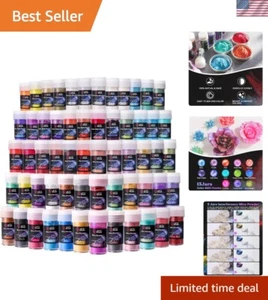 Professional-Grade Mica Powder Set: 60 Colors for Resin, Candle & Art Making - Picture 1 of 8