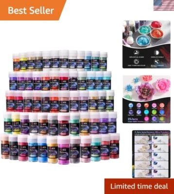 Professional-Grade Mica Powder Set: 60 Colors for Resin, Candle & Art Making - Image 1 of 4
