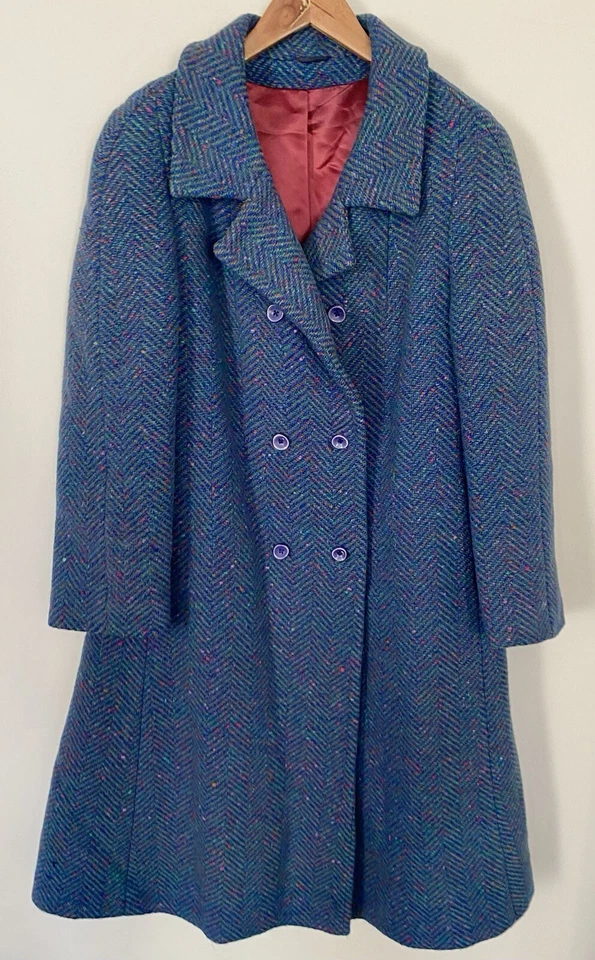 Impresionante abrigo irlandés de tweed Donegal de los años 60 de Jimmy Hourihan de Dublín Foto 1 de 4