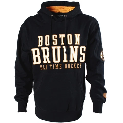 BOSTON BRUINS MEN'S DRAWSTRING HOODIE SWEATSHIRT by OLD TIME HOCKEY Cover