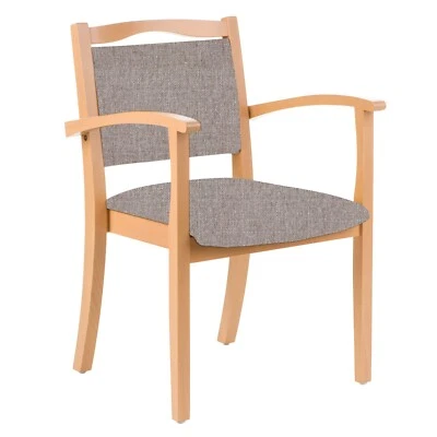 4-Fußstuhl Holzstuhl mit Armlehnen Alexander Seniorenstuhl Pflegestuhl - Bild 1 von 4