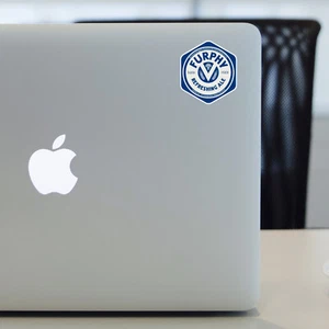 2x Cool Furphy Aussie Beer Logo - Custom Cut Fridge Laptop Stickers - Free Post - Picture 1 of 2