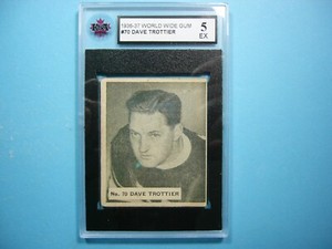 1936/37 V356 WORLD WIDE GUM HOCKEY CARD #70 DAVE TROTTIER KSA 5 EX 36/37 WWG