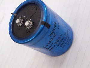 2 Pcs Can Electrolytic Capacitor BC Philips 150uF 385V 36mm Dia 45mm Ht L=691 - Picture 1 of 1