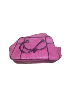 Fuax Leather Ostrich Look Womens Hande Bag Purse Red - Picture 1 of 3