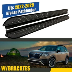 Fits Nissan Pathfinder 2022-2025 Running Boards Side Steps Pedals Nerf Bar ALU - Picture 1 of 20