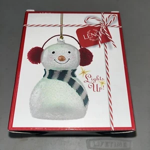 Wonder Ball Schneemann rote Strickmuffs Ornament - Lenox - Bild 1 von 3