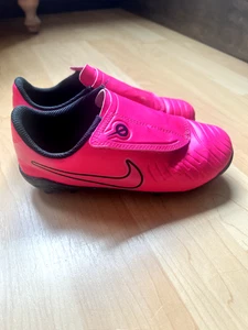 Mädchen Nike Tiempo Legend 12c Club Hot Pink Schwarz Fußballschuh Ohne Schnürsenkel! - Bild 1 von 8