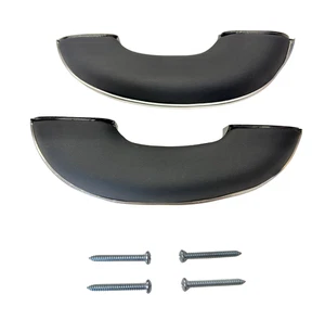 55 56 Chevy 150 & 210 Armrest Black Pair 1955 1956 Chevrolet New - Picture 1 of 3