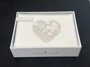Hallmark Signature Heart Boxed Blank Inside Cards Set of 8 with Envelopes - Picture 1 of 3
