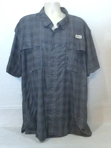 Camisa Magellan 3X Dos Tonos Gris Ventilado Equipo de Peces Abotonada - Imagen 1 de 7