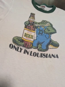 Vintage Dixie Beer Ringer Tshirt Gr. M 38-40 Single Stitch Hanes Made in USA - Bild 1 von 17
