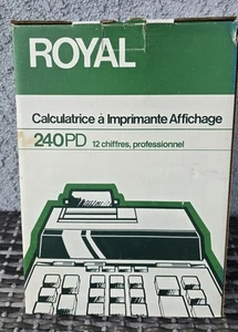 NOS ROYAL 240PD Deluxe Commercial 12-Digit Print Display Calculator Tested Works - Picture 1 of 12