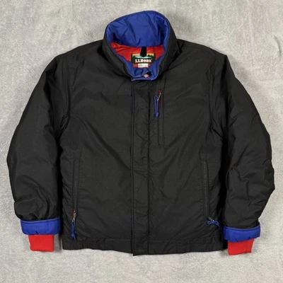 Chaqueta Bomber De Colección LL Bean Down Puffer Para Hombres Grande Roja Azul Hecha en EE. UU. Invierno Años 80 Foto 1 de 4