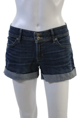 Hudson 男女通用深蓝色纽扣前弹力棉质沙滩短裤 27 码 — 第 1/4 张图片