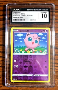 Jigglypuff Reverse Holo #067 - CGC GEM MINT 10 - Darkness Ablaze - Pokemon TCG - Foto 1 di 3