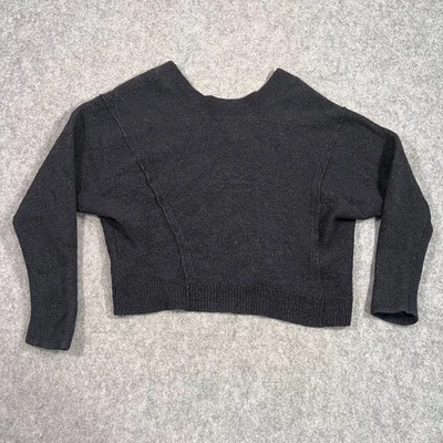 Vince уголь серый шерсти шелк кашемир вязаный укороченный свитер женский размер средний - Изображение 1 из 4