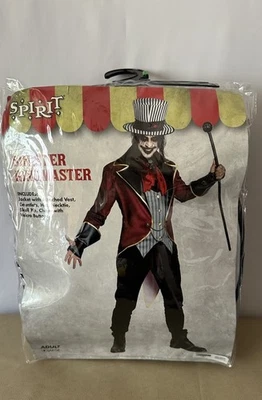 SINISTER RINGMASTER COSTUME MENS ADULT SIZE LARGE SPIRIT HALLOWEEN CIRCUS - Image 1 of 4