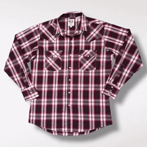 Ely Cattleman rot kariert Perlen Druckknopf Langarm Western Hemd Medium - Bild 1 von 8