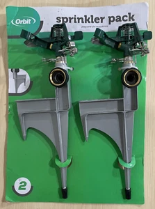 Orbit Metall Schlagregner auf Stufenspieß 2er Pack - NEU - Bild 1 von 4